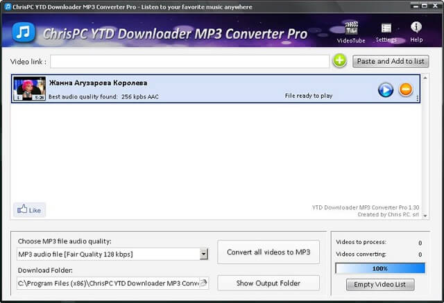 ChrisPC YTD Downloader MP3 Converter Pro 1.60 indir