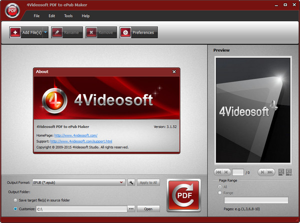 4Videosoft PDF to ePub Maker Full