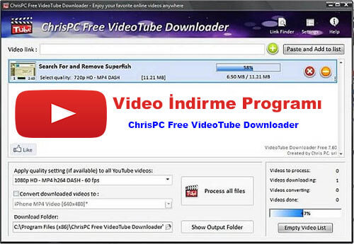 ChrisPC Free VideoTube Downloader indir